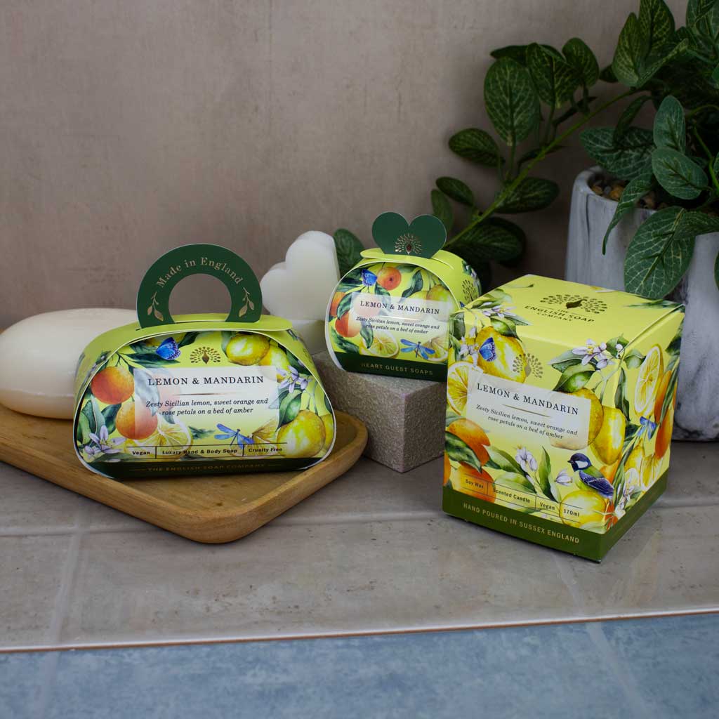 The English Soap Company - Guest Sicilian Lemon and Sweet Orange Soap - Sicilianische Zitronen und süsse Orangen Seife 3 x 20g