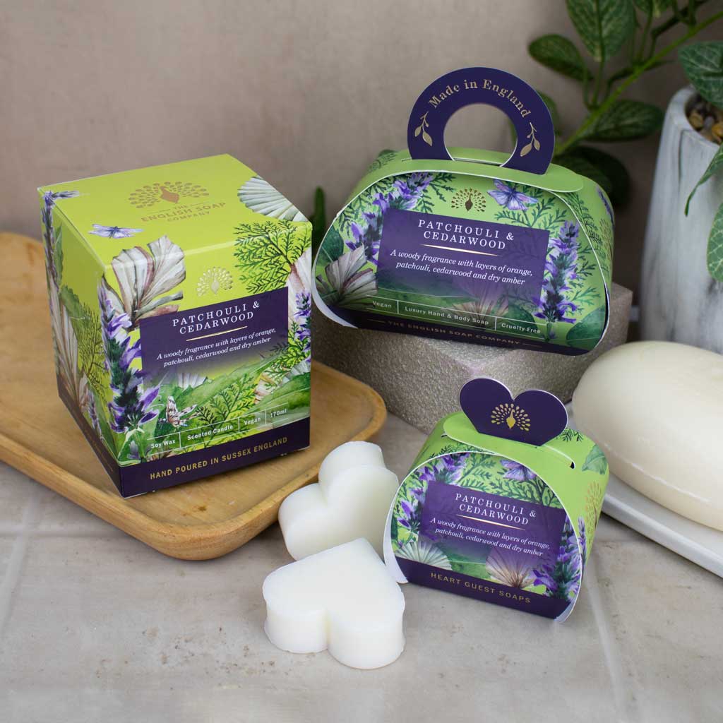 The English Soap Company - Patchouli & Cederwood Gift Soap 260 g