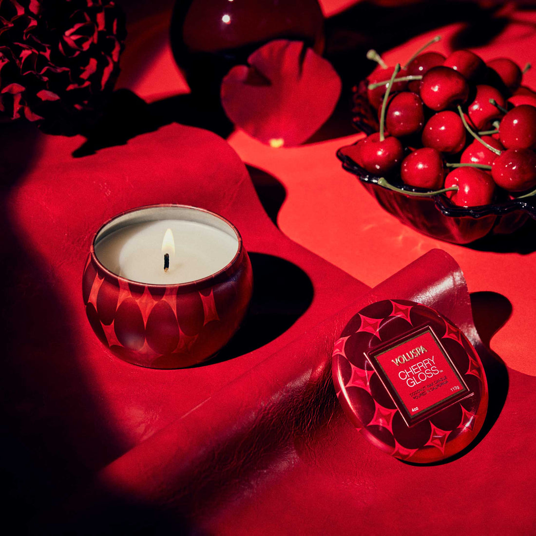 Voluspa - Cherry Gloss Mini Tin Candle - Klassische Duftkerze
