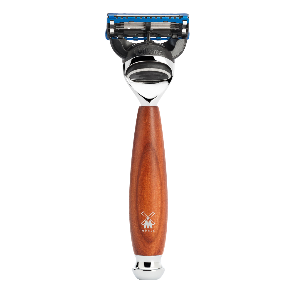 MÜHLE Rasierset VIVO , Reiner Dachs, mit Gillette® Fusion™, Griffmaterial Pflaumenholz