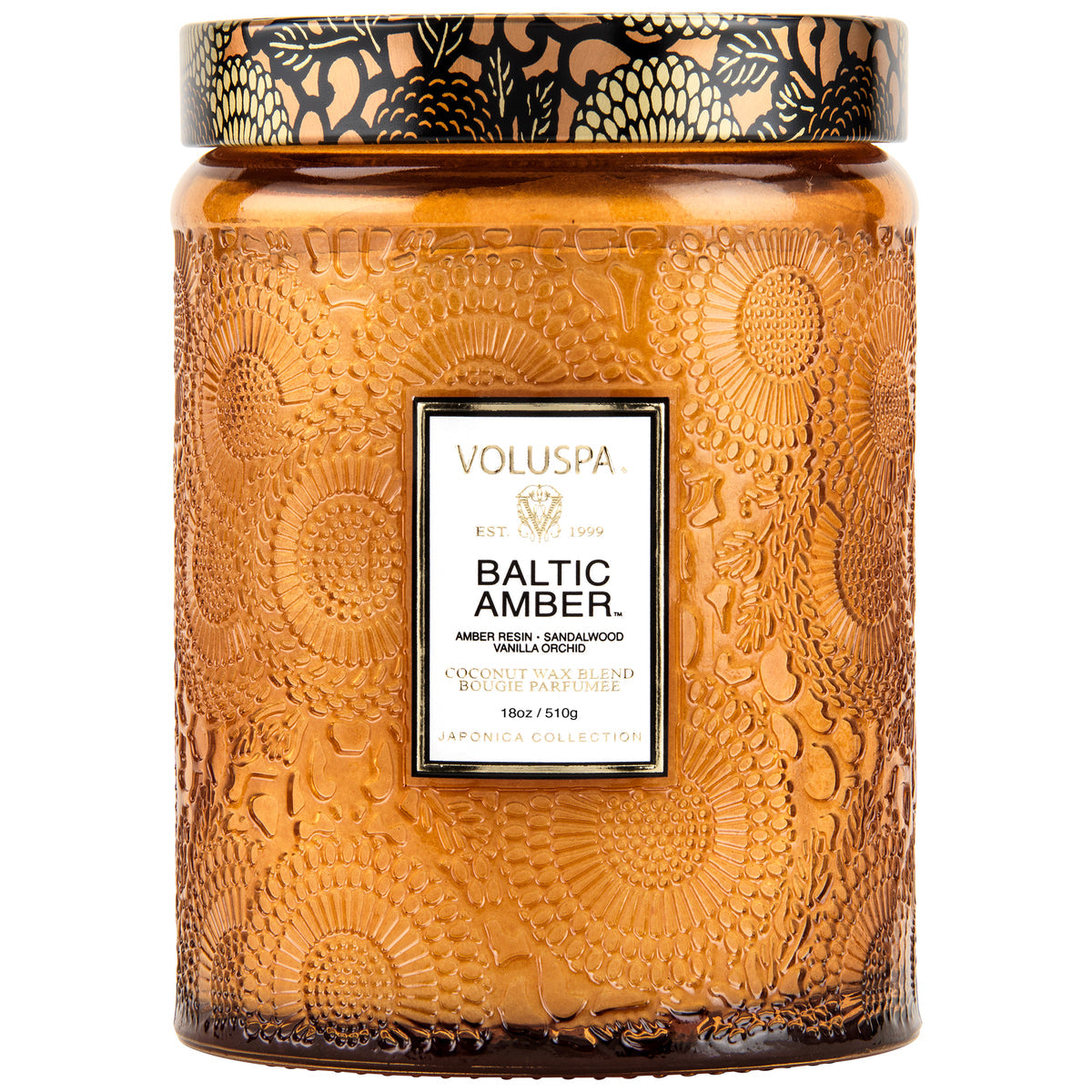 Voluspa -Baltic Amber Large Jar Candle - Klassische Duftkerze