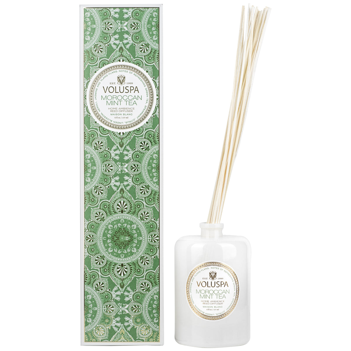 Voluspa - Moroccan Mint Tea Reed Diffuser - Diffuser mit Schilfstäbchen