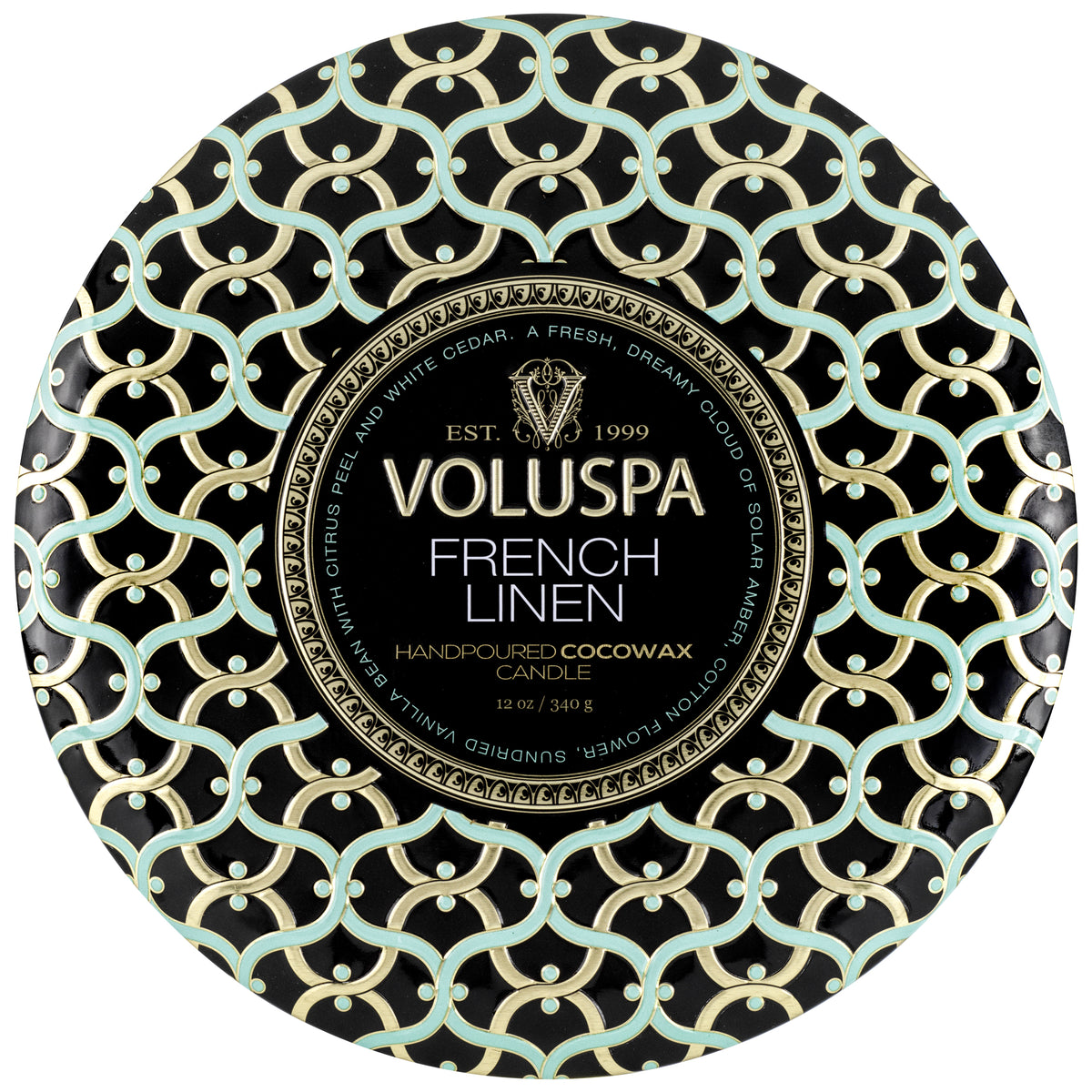 Voluspa -   French Linen  3 Wick Tin Candle  -  3 - Docht Duftkerze