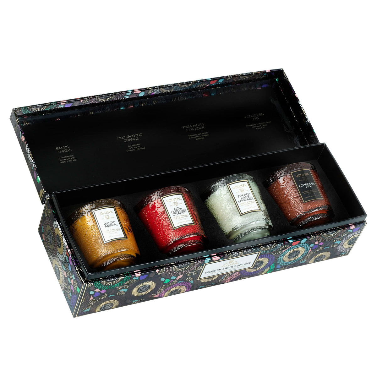 Voluspa - Japonica Best-Sellers - 4 Pedestal Candle Gift Set -