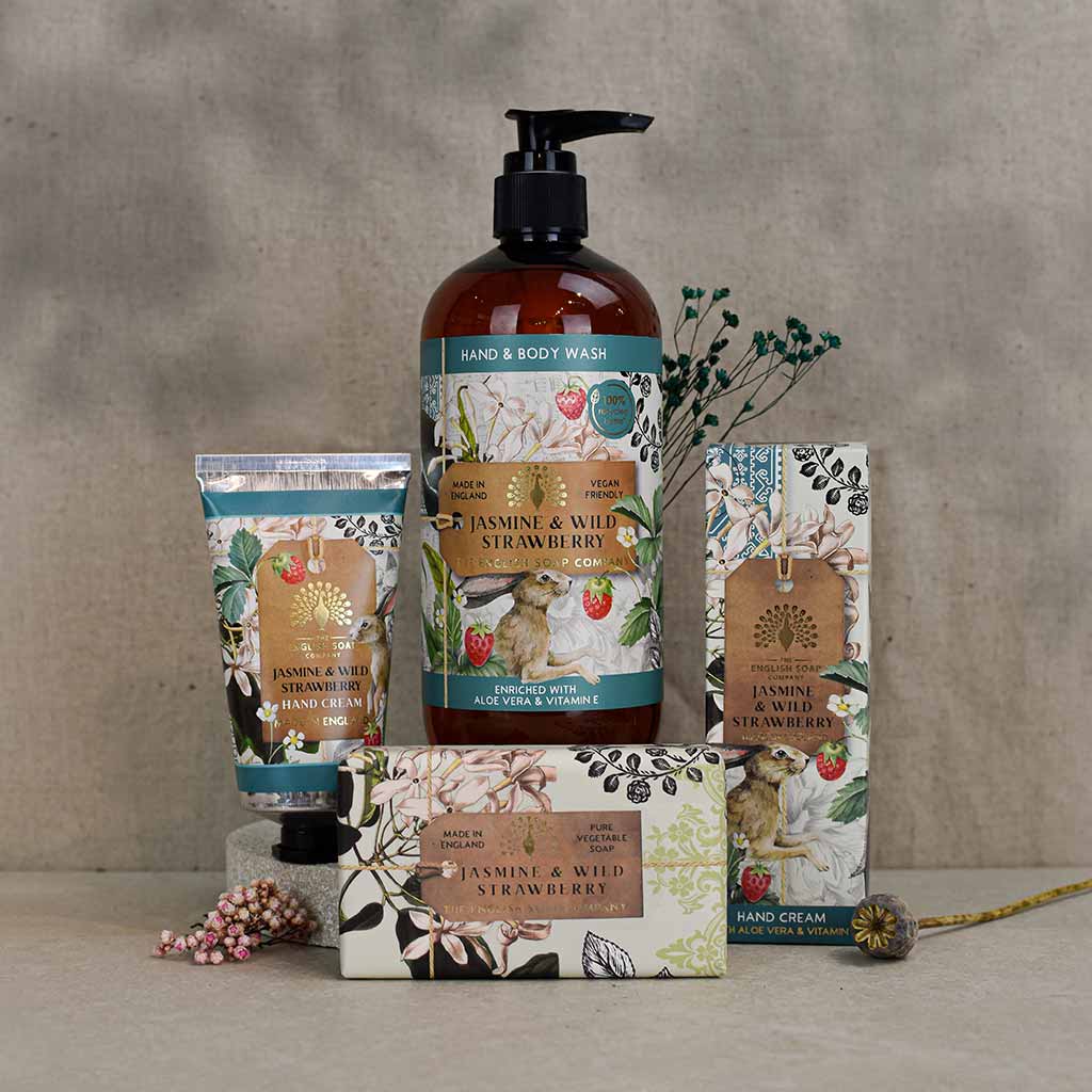 The English Soap Company -  Anniversary Jasmine and Wild Strawberry Hand and Body Wash - Jasmin und Wild Erdbeer Hand &amp; Duschgel