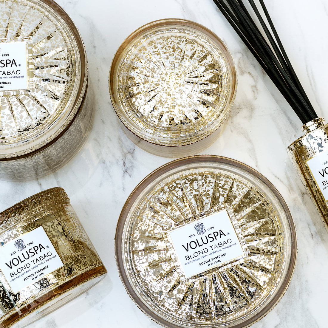 Voluspa - Reed Diffuser Blond Tabac - Diffuser mit Schilfstäbchen