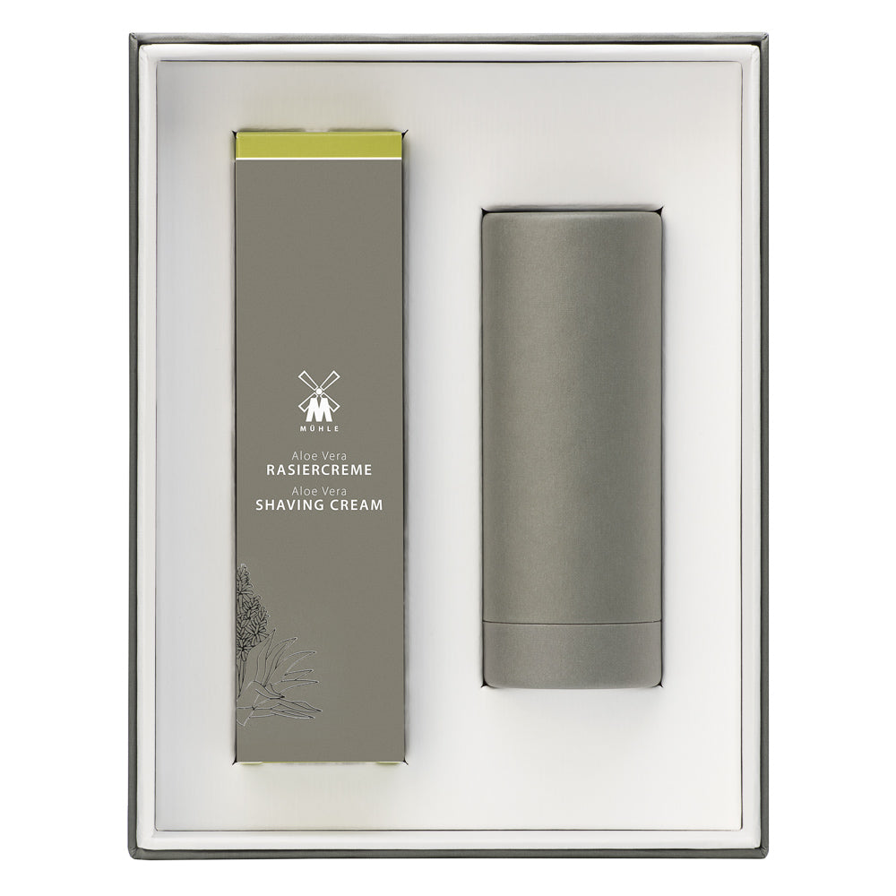 MÜHLE SHAVING - Starterset von MÜHLE, mit Rasiercreme Aloe Vera und Rasierpinsel RYTMO Black Fibre