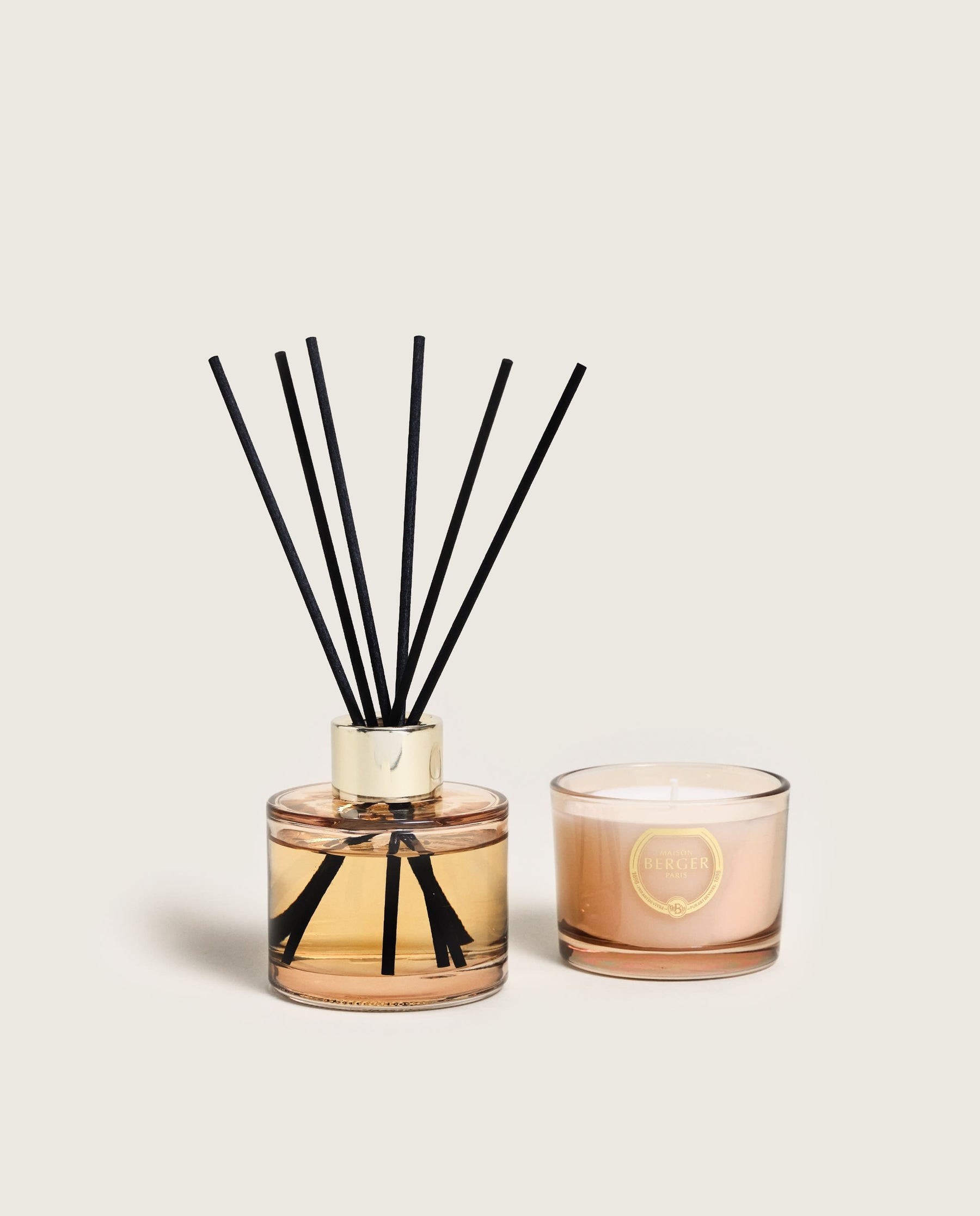 LAMPE BERGER - Holly Raumduft Set Diffuser + Duftkerze - Pudriger Amber