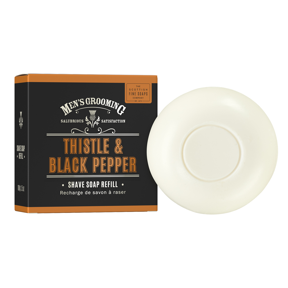 Scottish Fine Soap - Thistle &amp; Black Pepper - Rasierseife Nachfüller