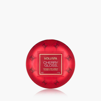 Voluspa - Cherry Gloss Mini Tin Candle - Klassische Duftkerze