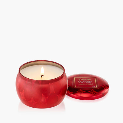 Voluspa - Cherry Gloss Mini Tin Candle - Klassische Duftkerze