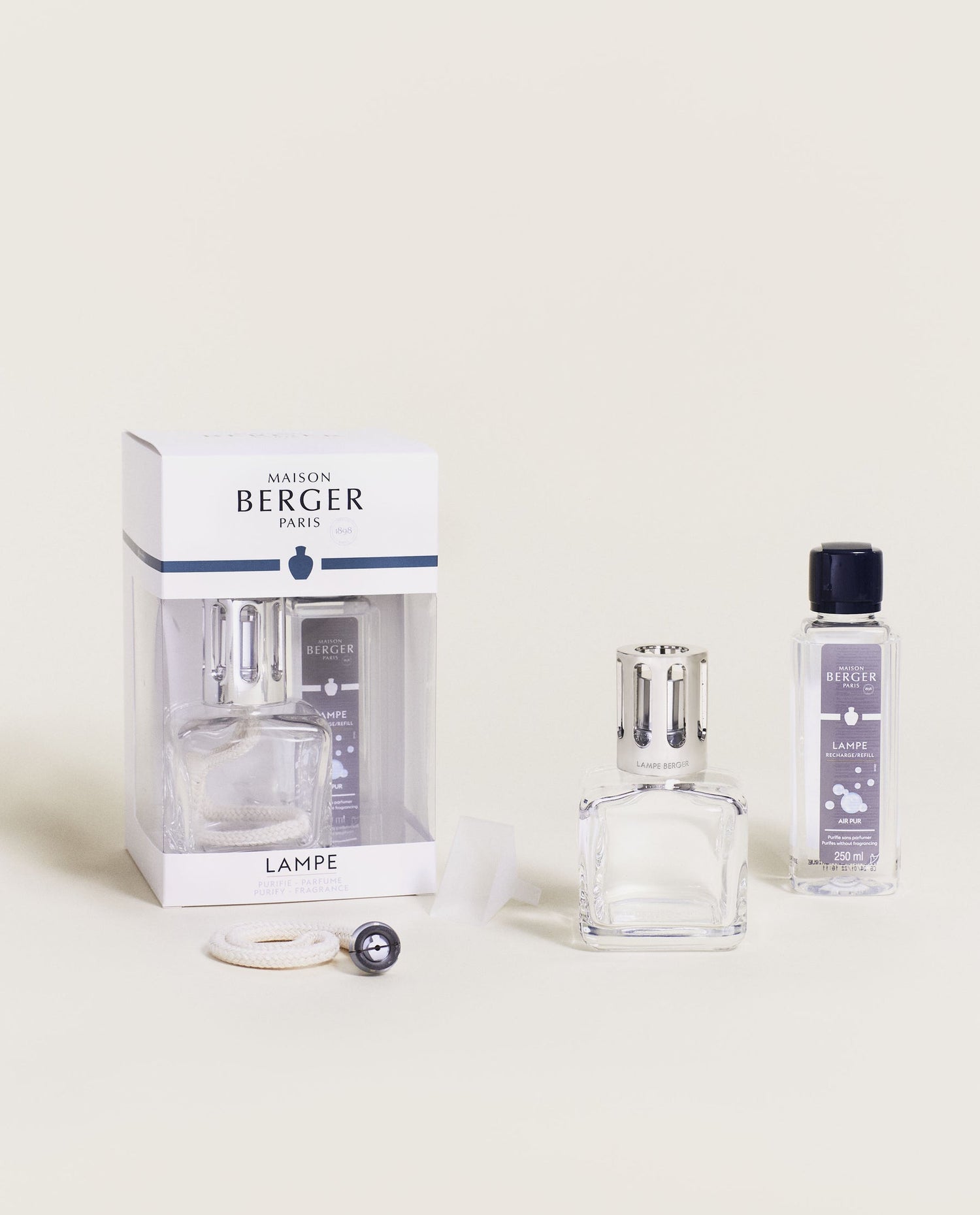 LAMPE BERGER - AIR PUR  Lampe Berger ICE CUBE Klar - Aromatischer Weißer Tee