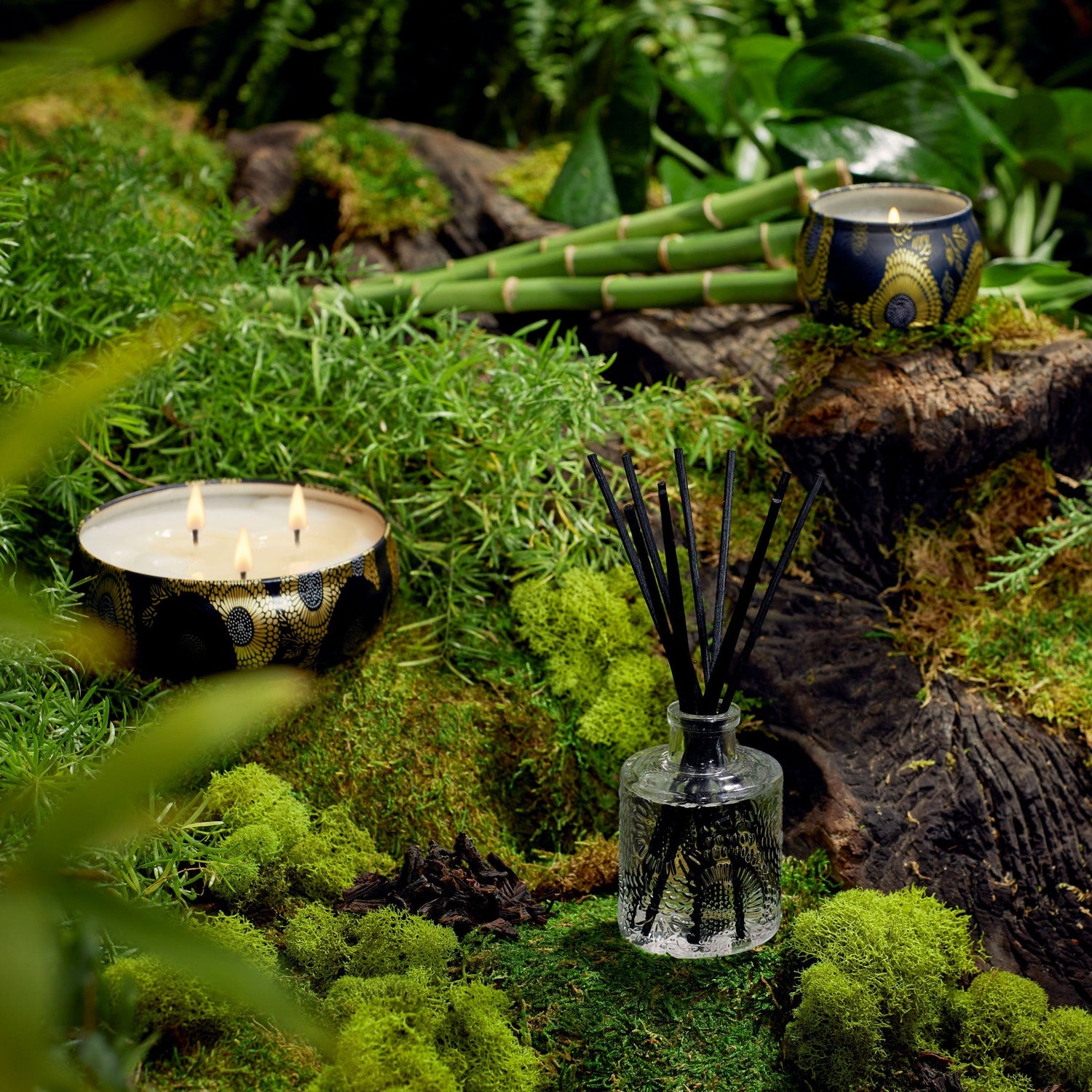 Voluspa - Moso Bamboo Mini Tin Candle - Klassische Duftkerze