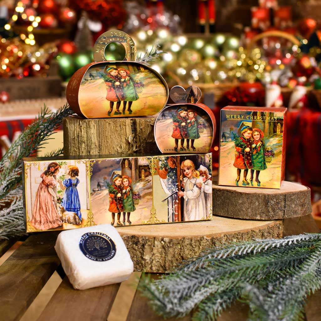 The English Soap Company - White Chrismas Soap Geschenkbox Gästeseife