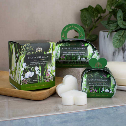 The English Soap Company - Lily of the Vally Guest Soap - Maiglöckchenn Seife 3x 20g