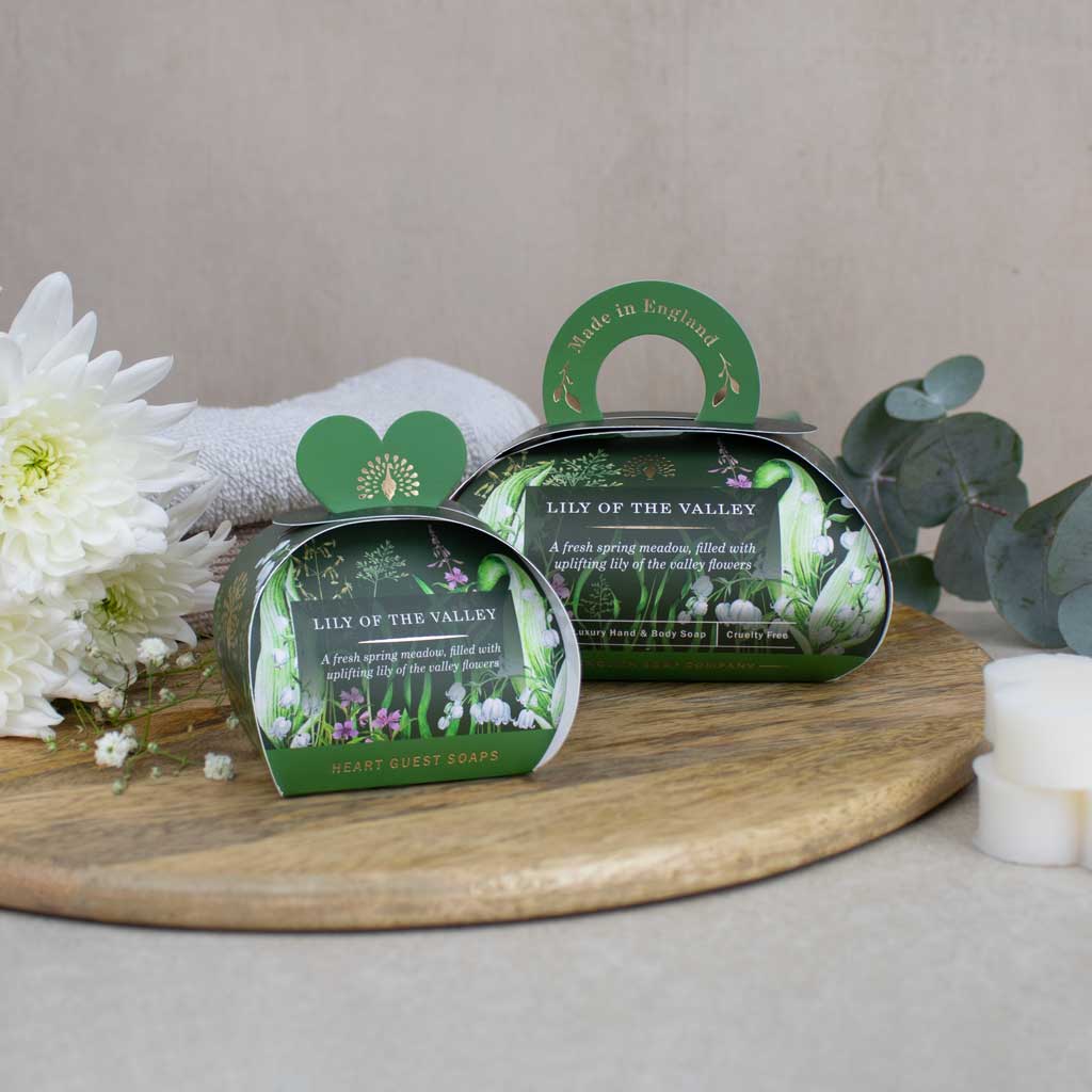 The English Soap Company - Lily of the Vally Guest Soap - Maiglöckchenn Seife 3x 20g