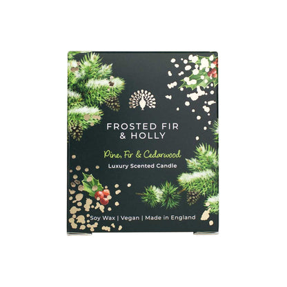 The English Soap Company - Frosted Fir &amp; Holly Candel - Nordische Tanne Duftkerze aus Soja Wachs 170 ml