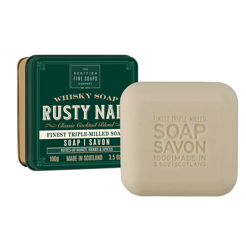 Scottish Fine Soap - Whisky Cocktails - Rusty Nail Soap in a Tin