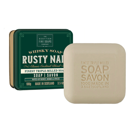 Scottish Fine Soap - Whisky Cocktails - Rusty Nail Soap in a Tin