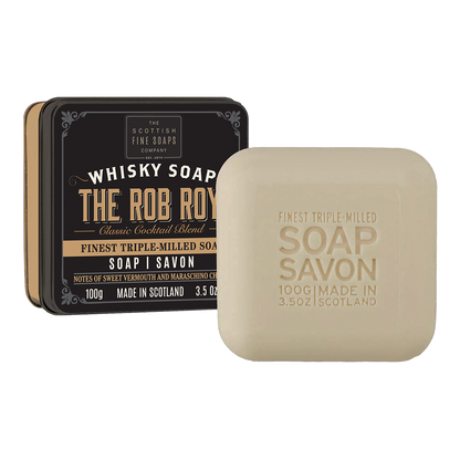 Scottish Fine Soap - Whisky Cocktails - The Rob Roy Soap in a Tin