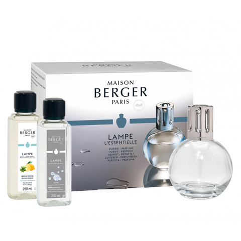 LAMPE BERGER - AIR PUR Berger Essentielle Rund - Zitronen-Verbene &amp; AIR PUR Neutral