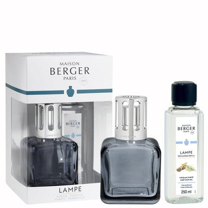 LAMPE BERGER - AIR PUR  Lampe Berger ICE CUBE Grau - Aromatischer Weißer Tee