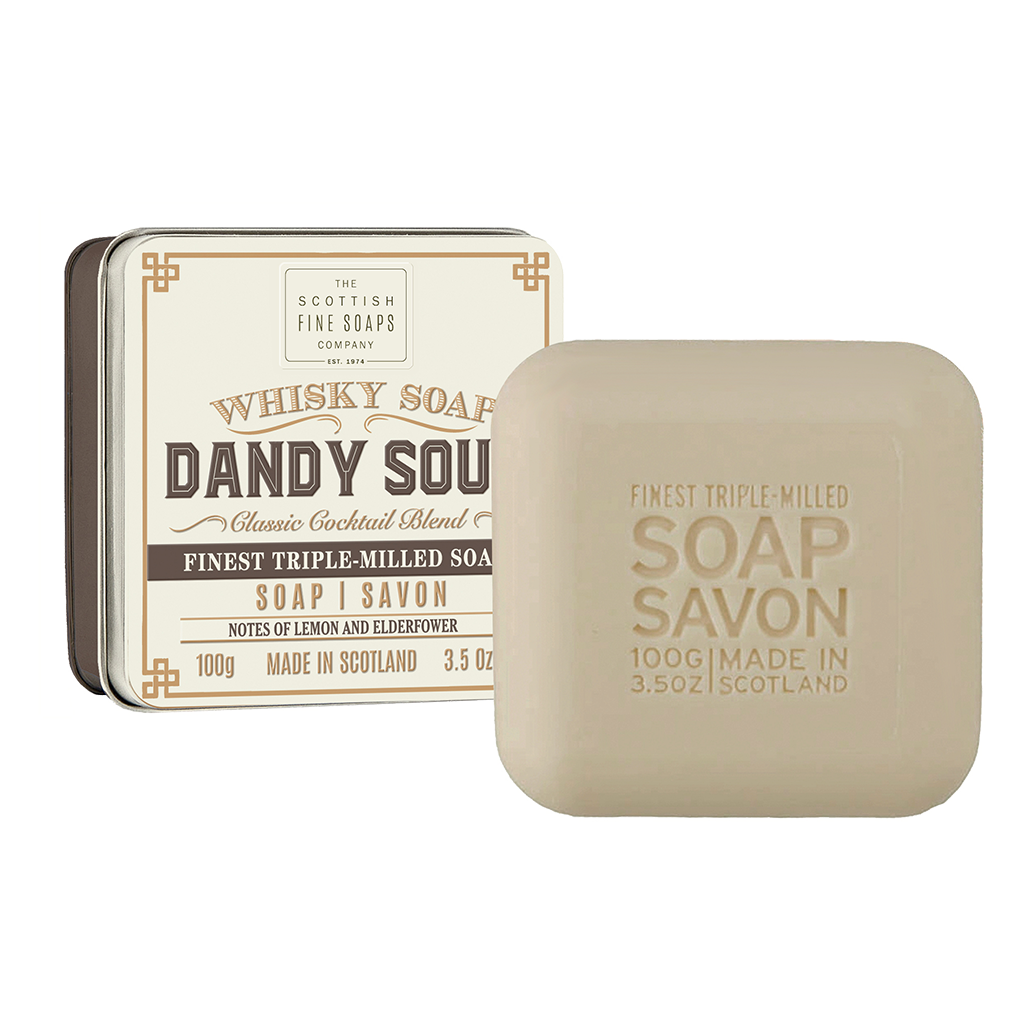 Scottish Fine Soap - Whisky Cocktails - Dandy Sour Soap in a Tin