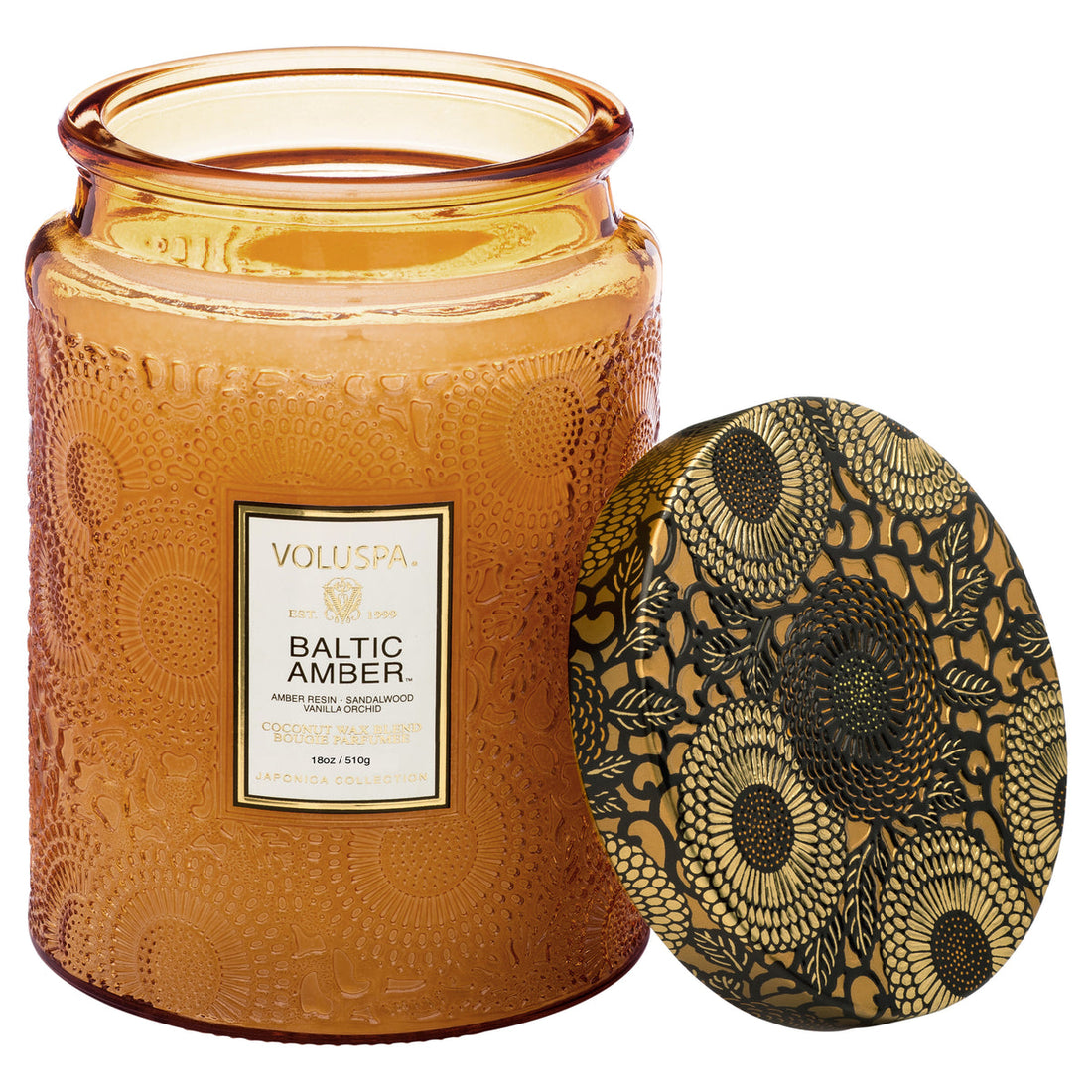 Voluspa -Baltic Amber Large Jar Candle - Klassische Duftkerze