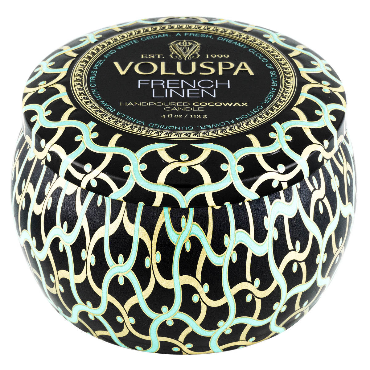 Voluspa - French Linen Mini Tin Candle - Kleine Duftkerze