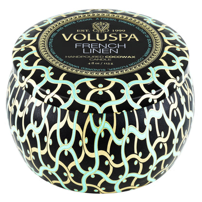 Voluspa - French Linen Mini Tin Candle - Kleine Duftkerze