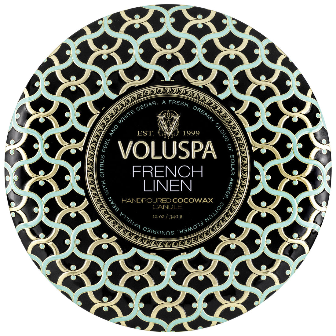 Voluspa -   French Linen  3 Wick Tin Candle  -  3 - Docht Duftkerze