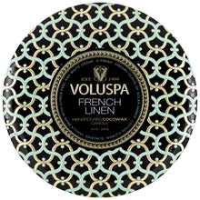 Lade das Bild in den Galerie-Viewer, Voluspa -   French Linen  3 Wick Tin Candle  -  3 - Docht Duftkerze
