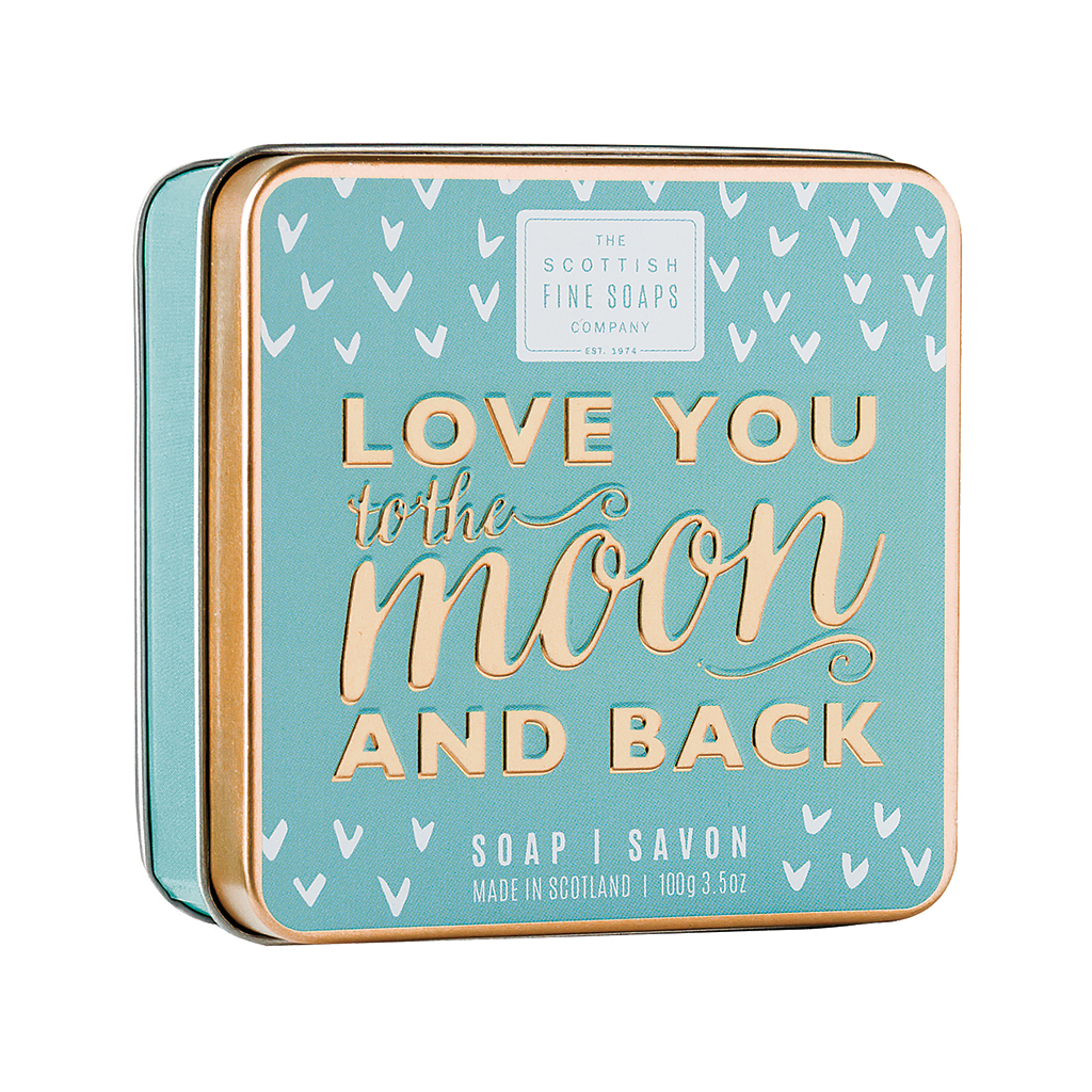 Scottish Fine Soap - Sweet Saying - Love You To The Moon &amp; Back - Soap in a Tin