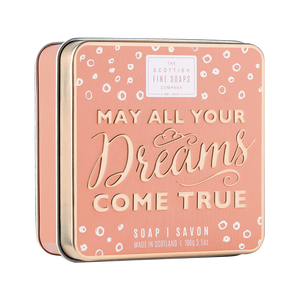 Scottish Fine Soap - Sweet Saying - May All Your Dreams Come True - Soap In A Tin