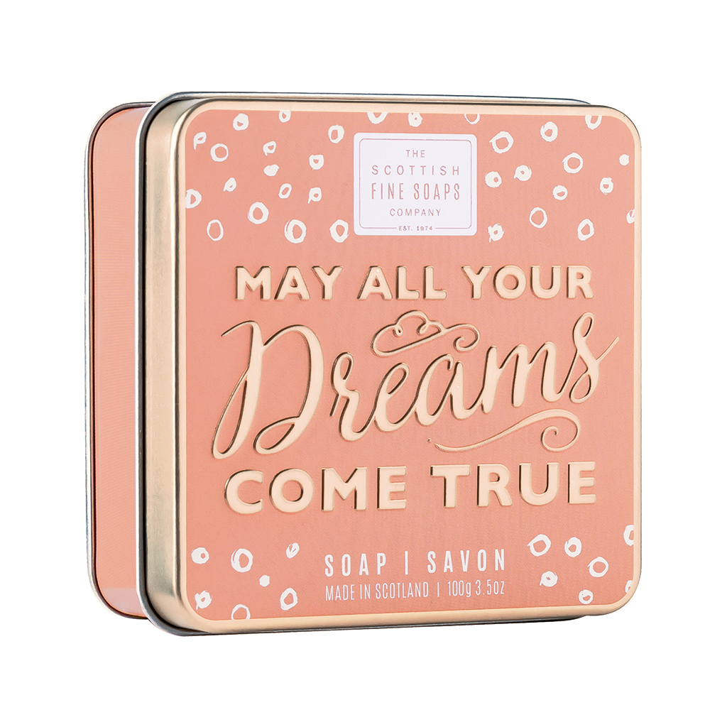 Scottish Fine Soap - Sweet Saying - May All Your Dreams Come True - Soap In A Tin