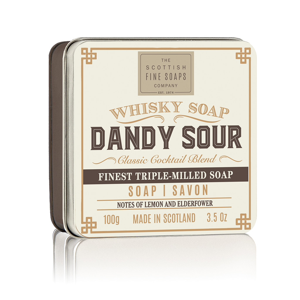 Scottish Fine Soap - Whisky Cocktails - Dandy Sour Soap in a Tin