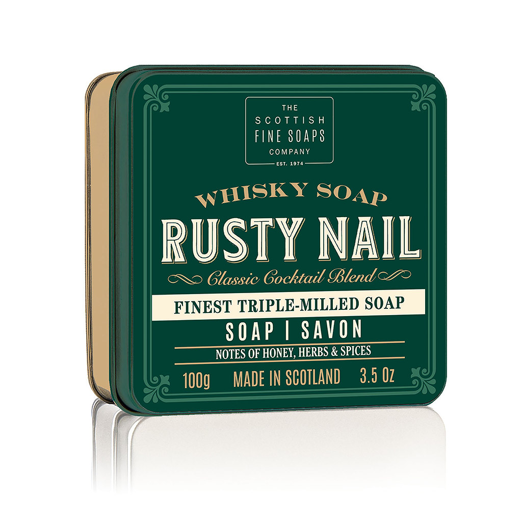 Scottish Fine Soap - Whisky Cocktails - Rusty Nail Soap in a Tin