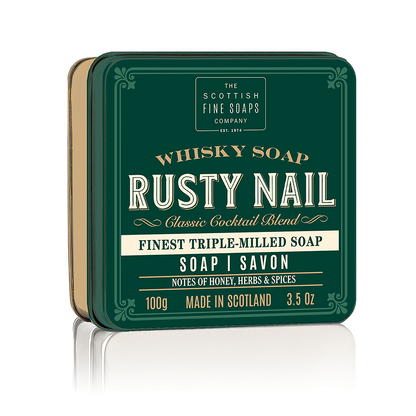 Scottish Fine Soap - Whisky Cocktails - Rusty Nail Soap in a Tin