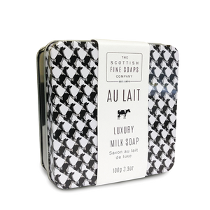Scottish Fine Soap - Au Lait Luxury Milk Soap in a Tin - Milchseife in der Metalldose 100g