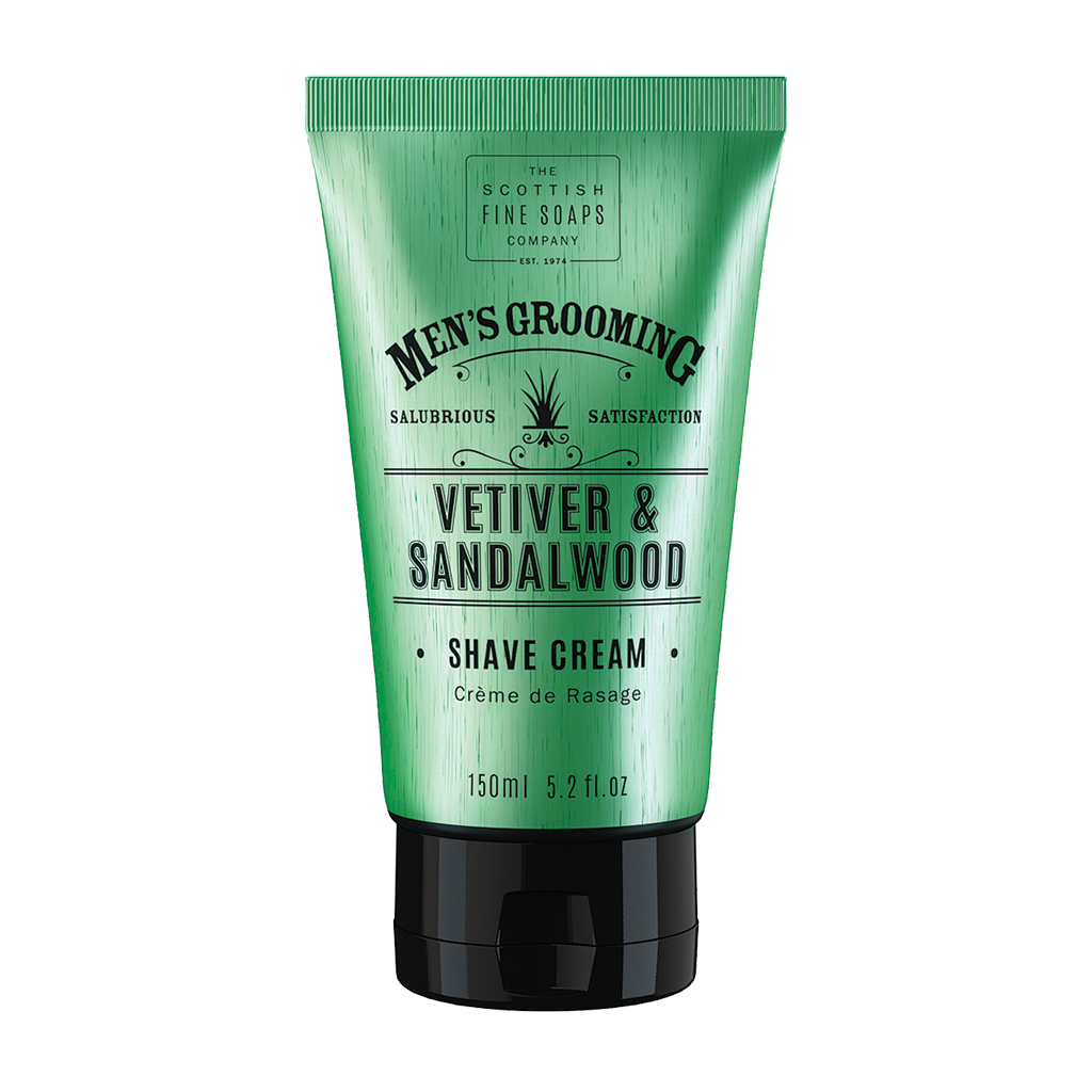 Scottish Fine Soap - Vetiver &amp; Sandelwood - Shaving Cream - Rasiercreme