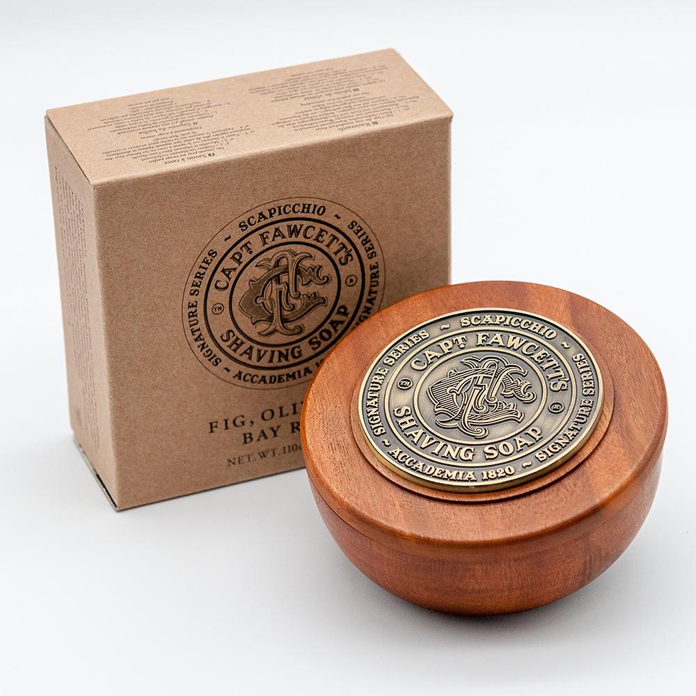 Captain Fawcett - Scapicchio Shaving Soap -Rasierseife in der Holzschale