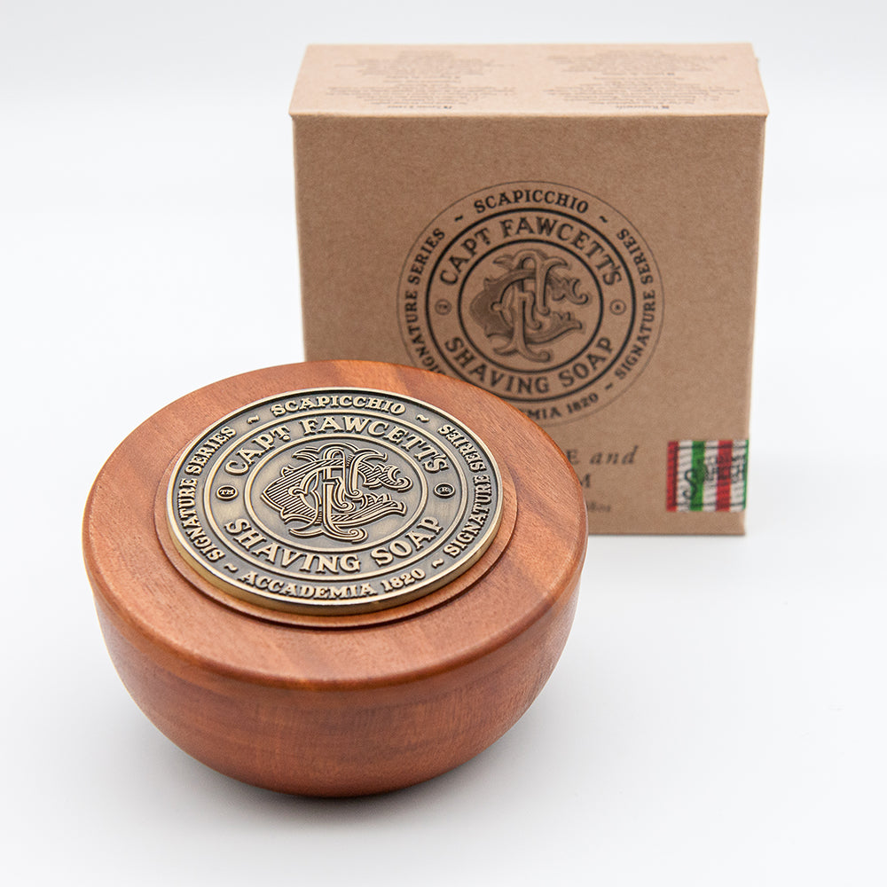 Captain Fawcett - Scapicchio Shaving Soap -Rasierseife in der Holzschale