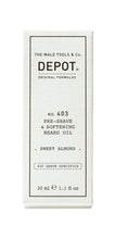 Lade das Bild in den Galerie-Viewer, DEPOT MALE TOOL NO. 403 PRE-SHAVE &amp; SOFTENING BEARD OIL - Sweet Almond
