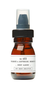 DEPOT MALE TOOL NO. 403 PRE-SHAVE & SOFTENING BEARD OIL - Sweet Almond