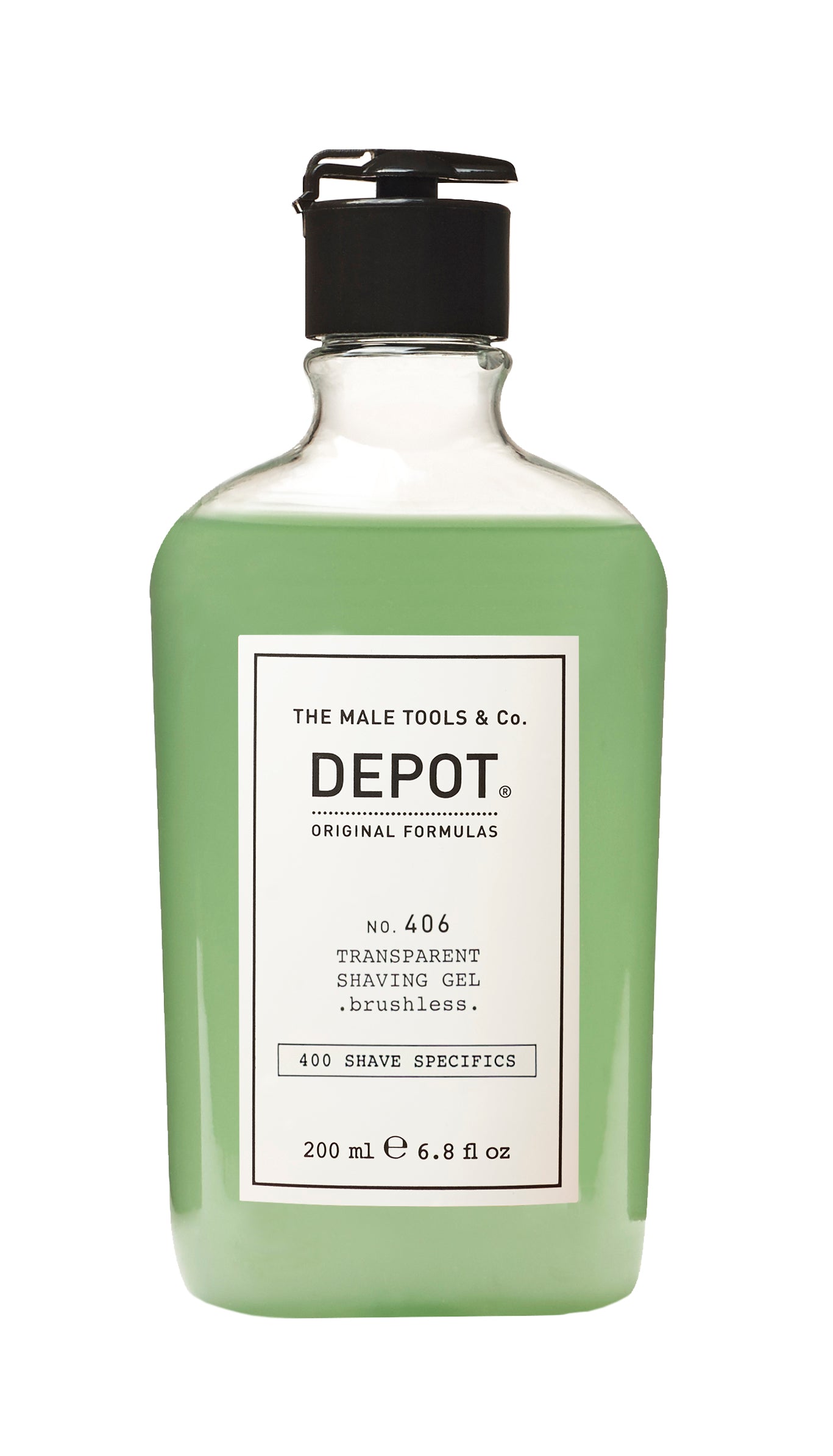 DEPOT MALE TOOL NO. 406 TRANSPARENT SHAVING GEL