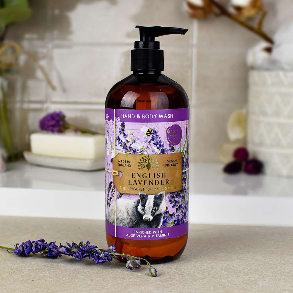 The English Soap Company -  Anniversary English Lavender Hand and Body Wash - Englisch Lavendel  Hand &amp; Duschgel