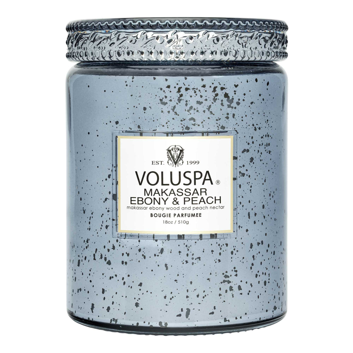 Voluspa - Makassar Ebony &amp; Peach Large Candle - Ebenholz &amp; Pfirsich Duftkerze