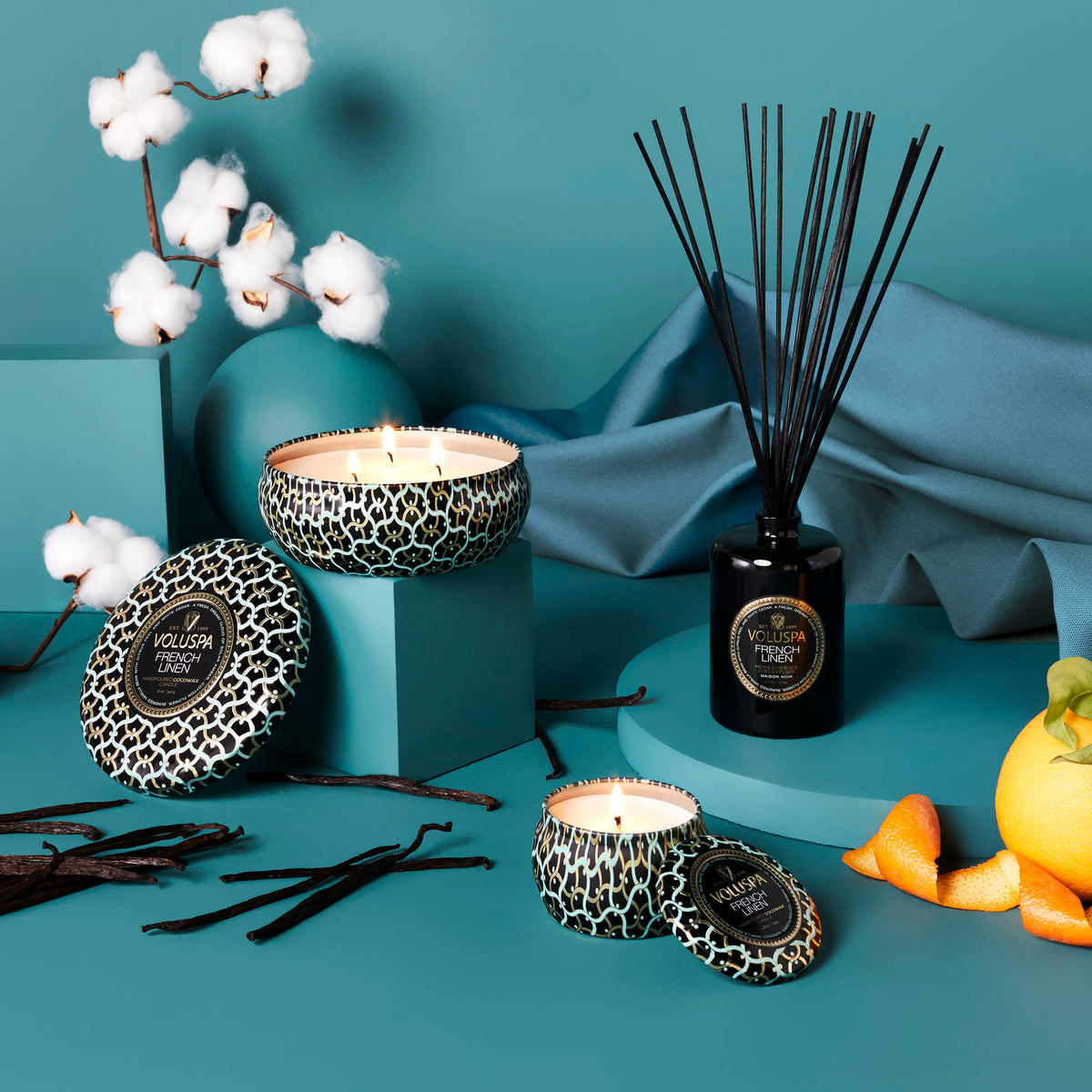 Voluspa - French Linen Mini Tin Candle