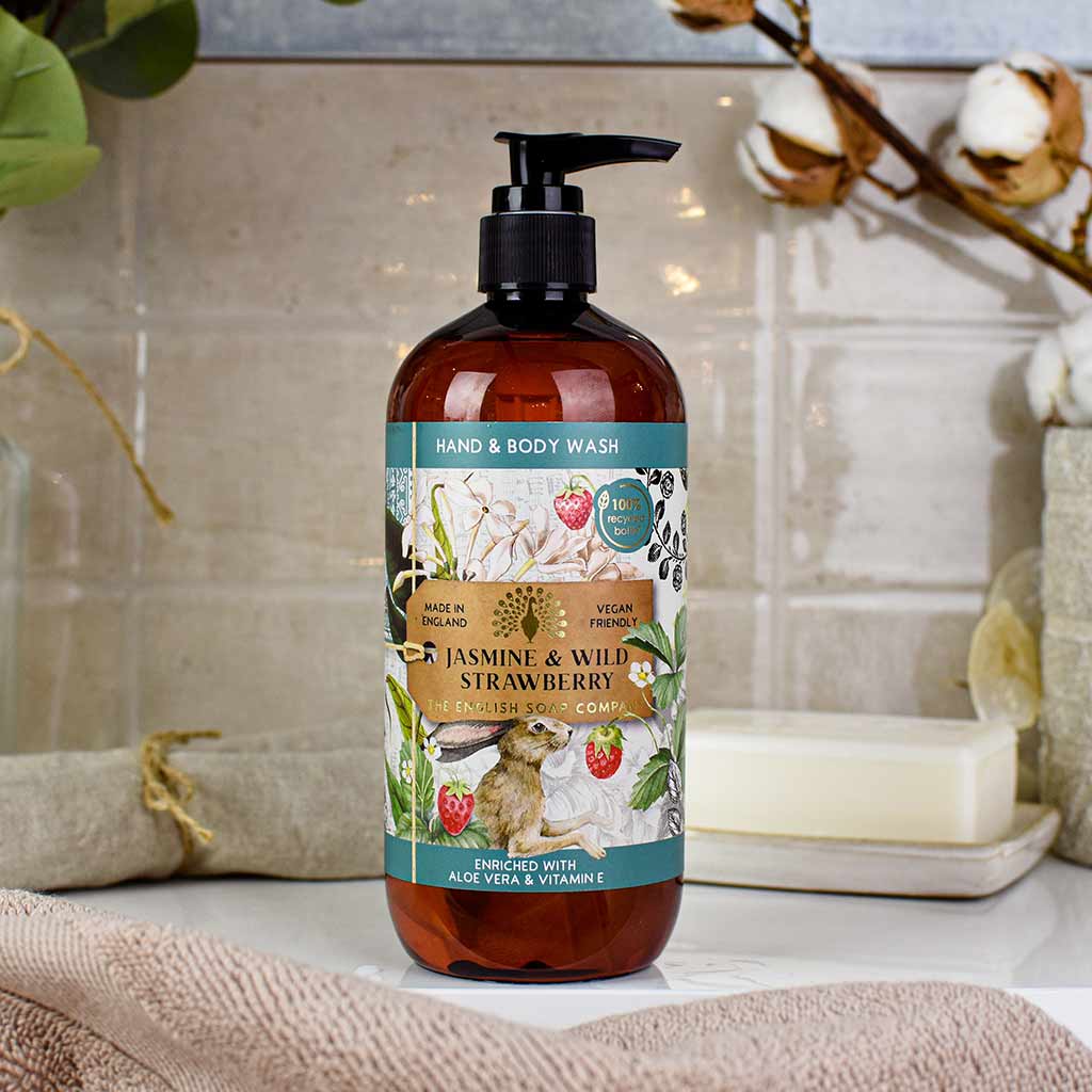 The English Soap Company -  Anniversary Jasmine and Wild Strawberry Hand and Body Wash - Jasmin und Wild Erdbeer Hand &amp; Duschgel