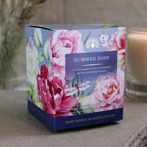 The English Soap Company - Summer Rose Candel - Summer Rose Duftkerze aus Soja Wachs 170 ml